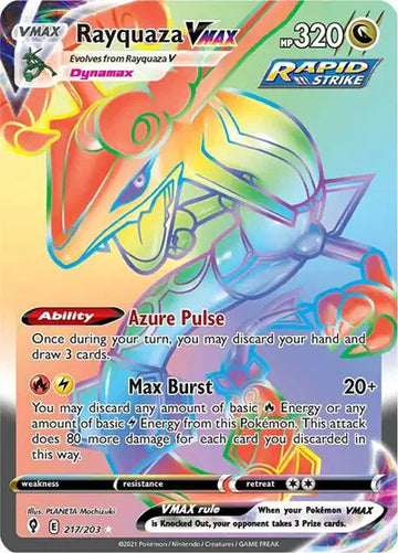 Evolving Skies- 217/203 Rayquaza VMAX (Secret)