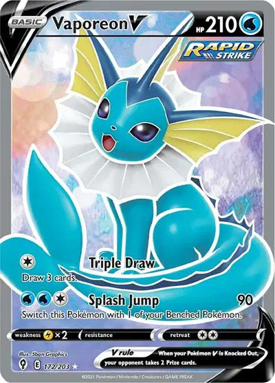 Evolving Skies 172/203 Vaporeon V (Full Art)