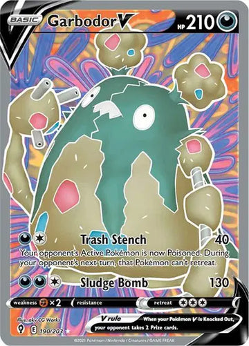 Sword & Shield Evolving Skies 190/203 Garbodor V (Full Art)