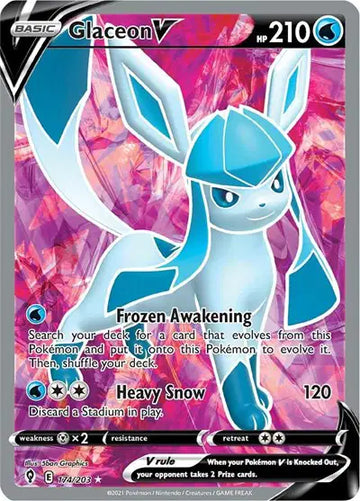 Evolving Skies 174/203 Glaceon V (Full Art)