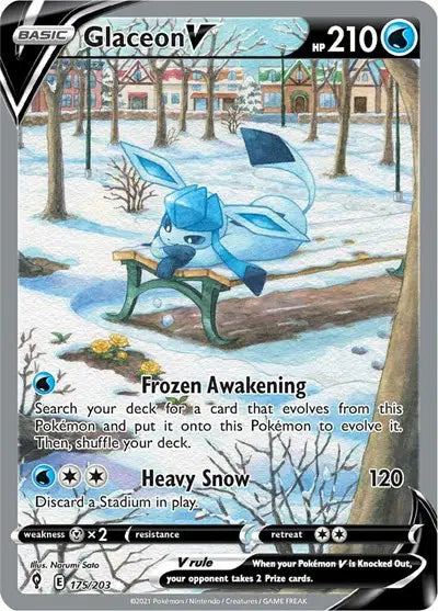 Evolving Skies- 175/203 Glaceon V (Alternate Art Full)