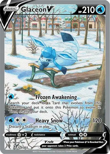 Evolving Skies- 175/203 Glaceon V (Alternate Art Full)