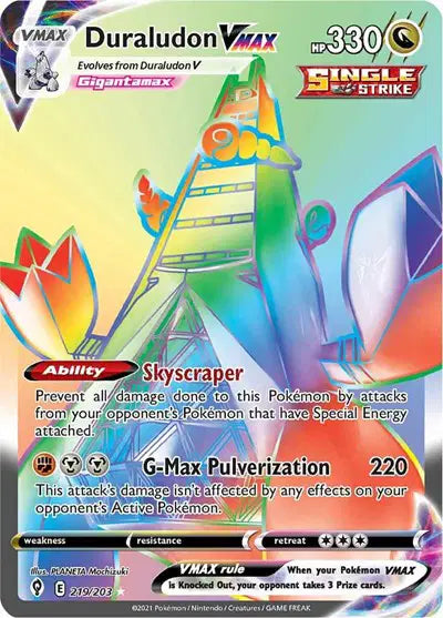 Sword & Shield Evolving Skies 219/203 Duraludon VMAX (Secret)