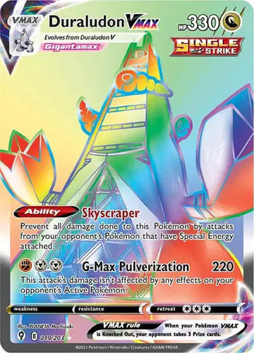 Sword & Shield Evolving Skies 219/203 Duraludon VMAX (Secret)