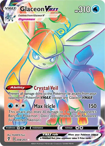 Evolving Skies- 208/203 Glaceon VMAX (Secret)