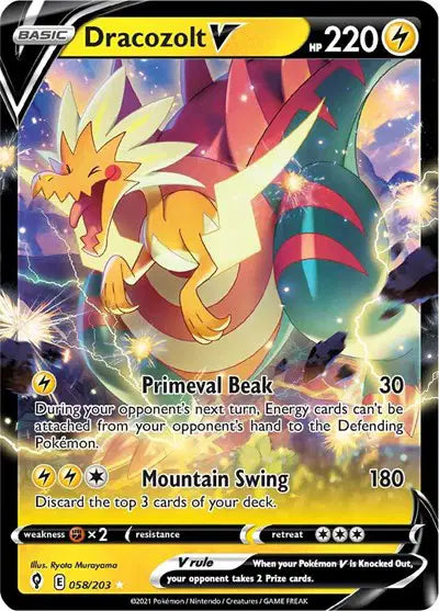 Sword & Shield Evolving Skies 058/203 Dracozolt V