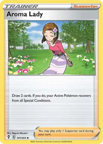 Sword & Shield Evolving Skies 141/203 Aroma Lady