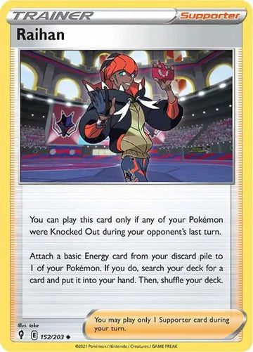 Sword & Shield Evolving Skies 152/203 Raihan