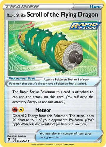 Sword & Shield Evolving Skies 153/203 Rapid Strike Scroll of the Flying Dragon