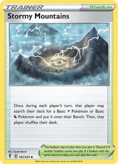 Sword & Shield Evolving Skies 161/203 Stormy Mountains