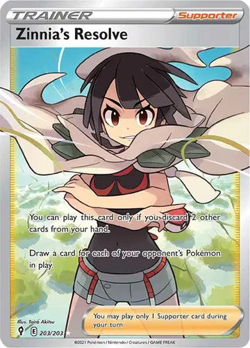 Evolving Skies 203/203 Zinnia's Resolve (Full Art)