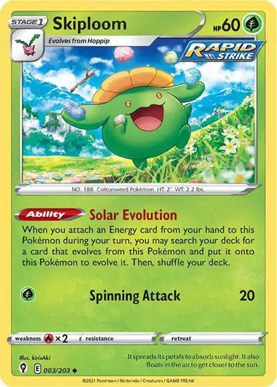 Sword & Shield Evolving Skies 003/203 Skiploom
