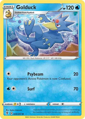 Sword & Shield Evolving Skies 025/203 Golduck