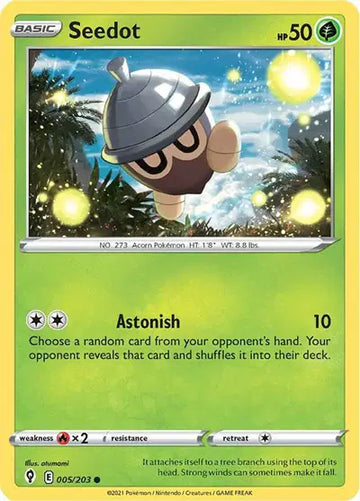 Sword & Shield Evolving Skies 005/203 Seedot