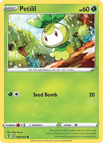 Sword & Shield Evolving Skies 009/203 Petilil