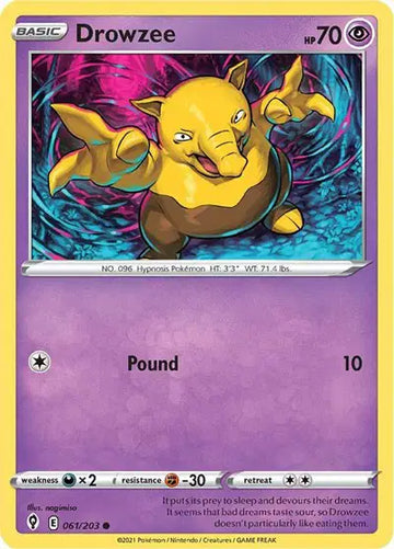 Sword & Shield Evolving Skies 061/203 Drowzee