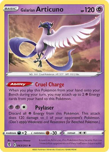 Evolving Skies 063/203 Galarian Articuno