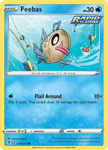 Sword & Shield Evolving Skies 037/203 Feebas