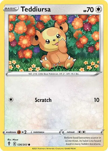 Sword & Shield Evolving Skies 126/203 Teddiursa
