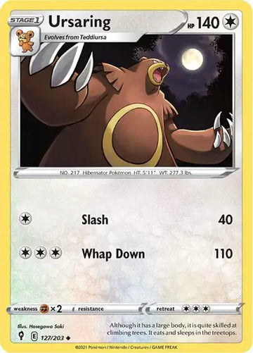 Sword & Shield Evolving Skies 127/203 Ursaring