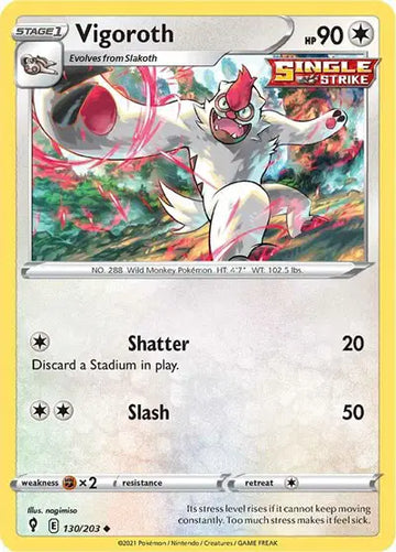 Sword & Shield Evolving Skies 130/203 Vigoroth