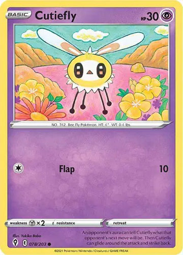 Sword & Shield Evolving Skies 078/203 Cutiefly