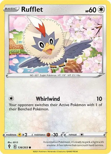 Sword & Shield Evolving Skies 136/203 Rufflet