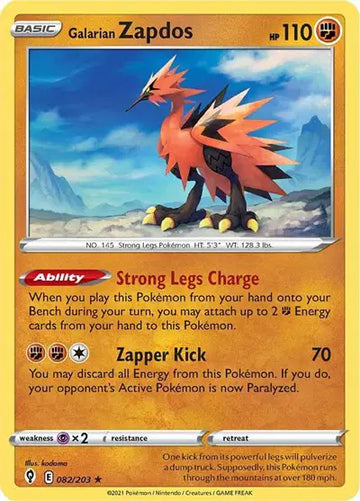 Evolving Skies 082/203 Galarian Zapdos