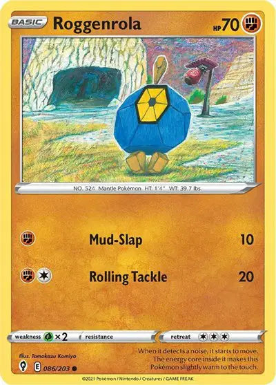 Sword & Shield Evolving Skies 086/203 Roggenrola