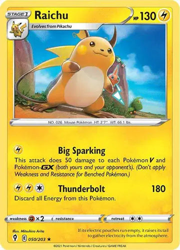 Sword & Shield Evolving Skies 050/203 Raichu