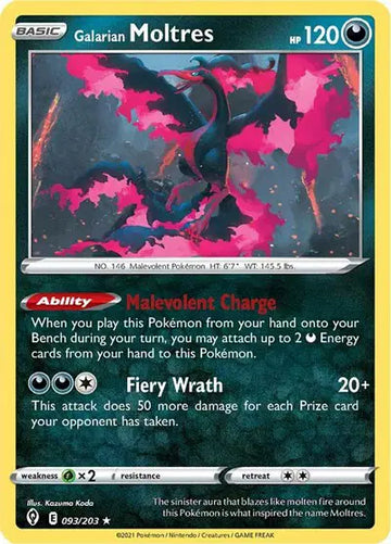 Evolving Skies 093/203 Galarian Moltres
