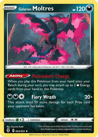 Evolving Skies 093/203 Galarian Moltres