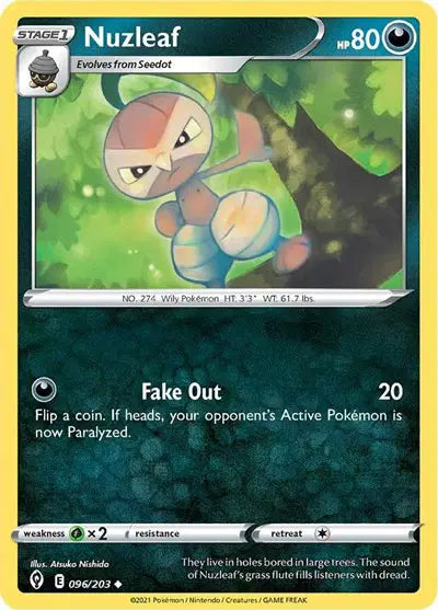 Sword & Shield Evolving Skies 096/203 Nuzleaf