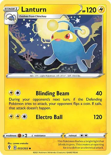 Sword & Shield Evolving Skies  053/203 Lanturn