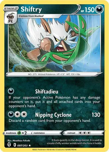 Sword & Shield Evolving Skies 097/203 Shiftry