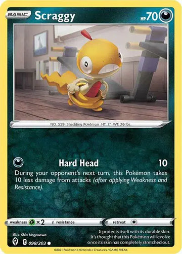 Sword & Shield Evolving Skies 098/203 Scraggy
