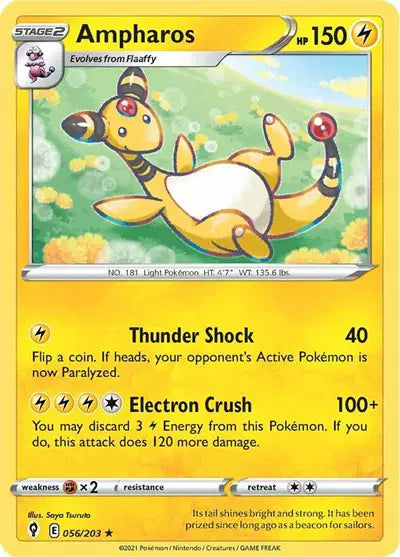 Sword & Shield Evolving Skies 056/203 Ampharos