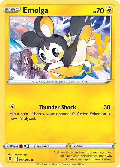 Sword & Shield Evolving Skies 057/203 Emolga