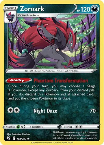 Sword & Shield Evolving Skies 103/203 Zoroark