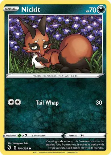 Sword & Shield Evolving Skies 104/203 Nickit