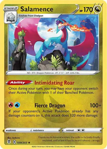 Sword & Shield Evolving Skies 109/203 Salamence
