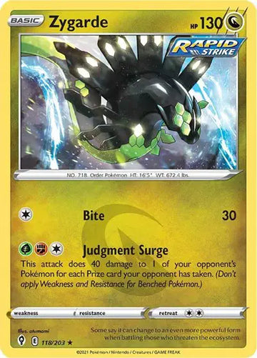 Sword & Shield Evolving Skies 118/203 Zygarde